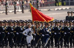俄罗斯阅兵中国仪仗队,展现新时代军人风采